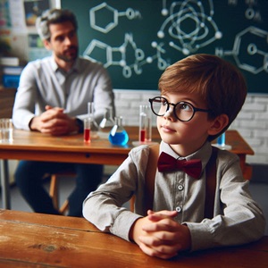 bambino attento scuola
